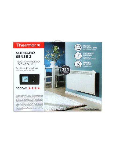 Soprano Sense2 WIFI 1000W elektromos fűtőtest, fűtőpanel, radiátor, konvektor