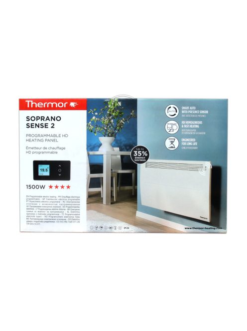 Soprano Sense2 WIFI 1500W elektromos fűtőtest, fűtőpanel, radiátor, konvektor